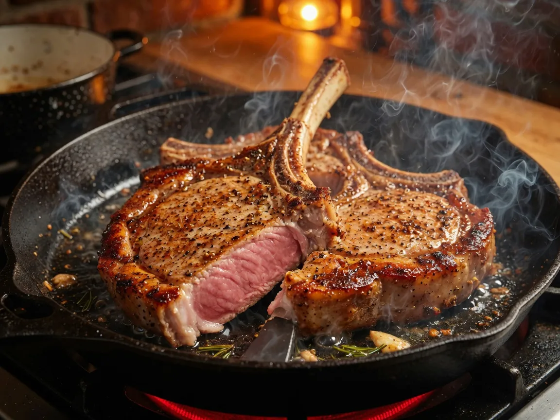 Reverse Seared Pork Chops