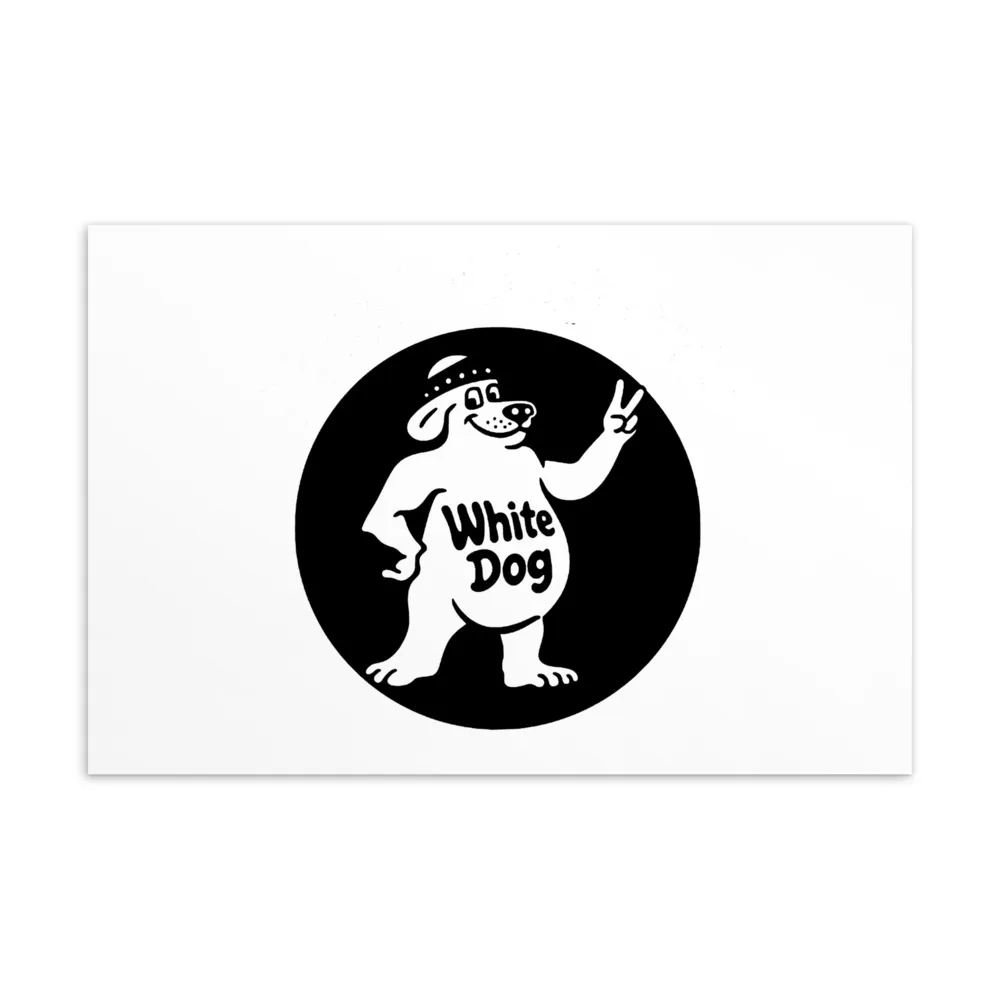 White Dog Recipe Postcard