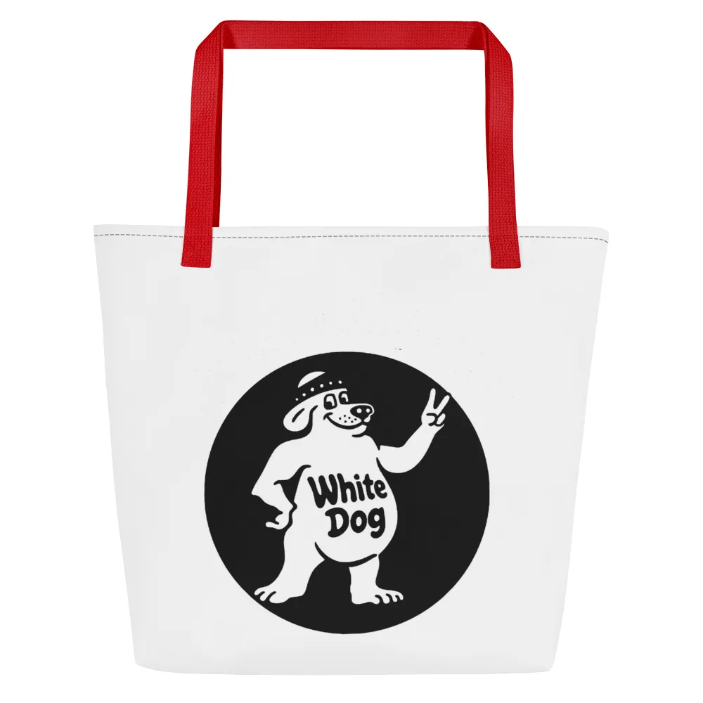 White Dog Tote Bag view 2