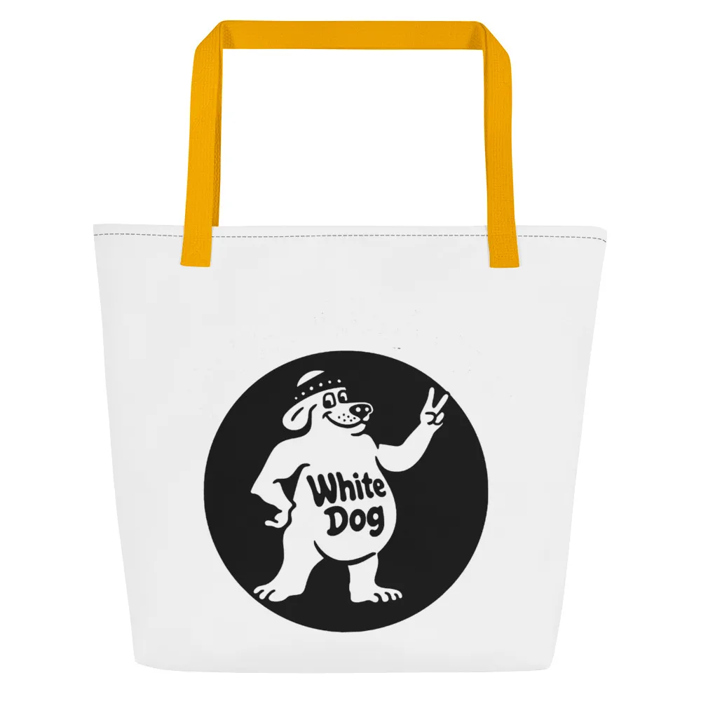 White Dog Tote Bag view 3